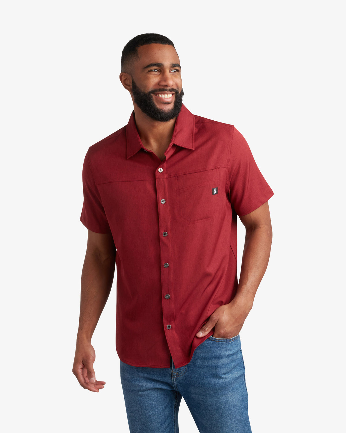 Men's Short Sleeve Mini Stripe Polo