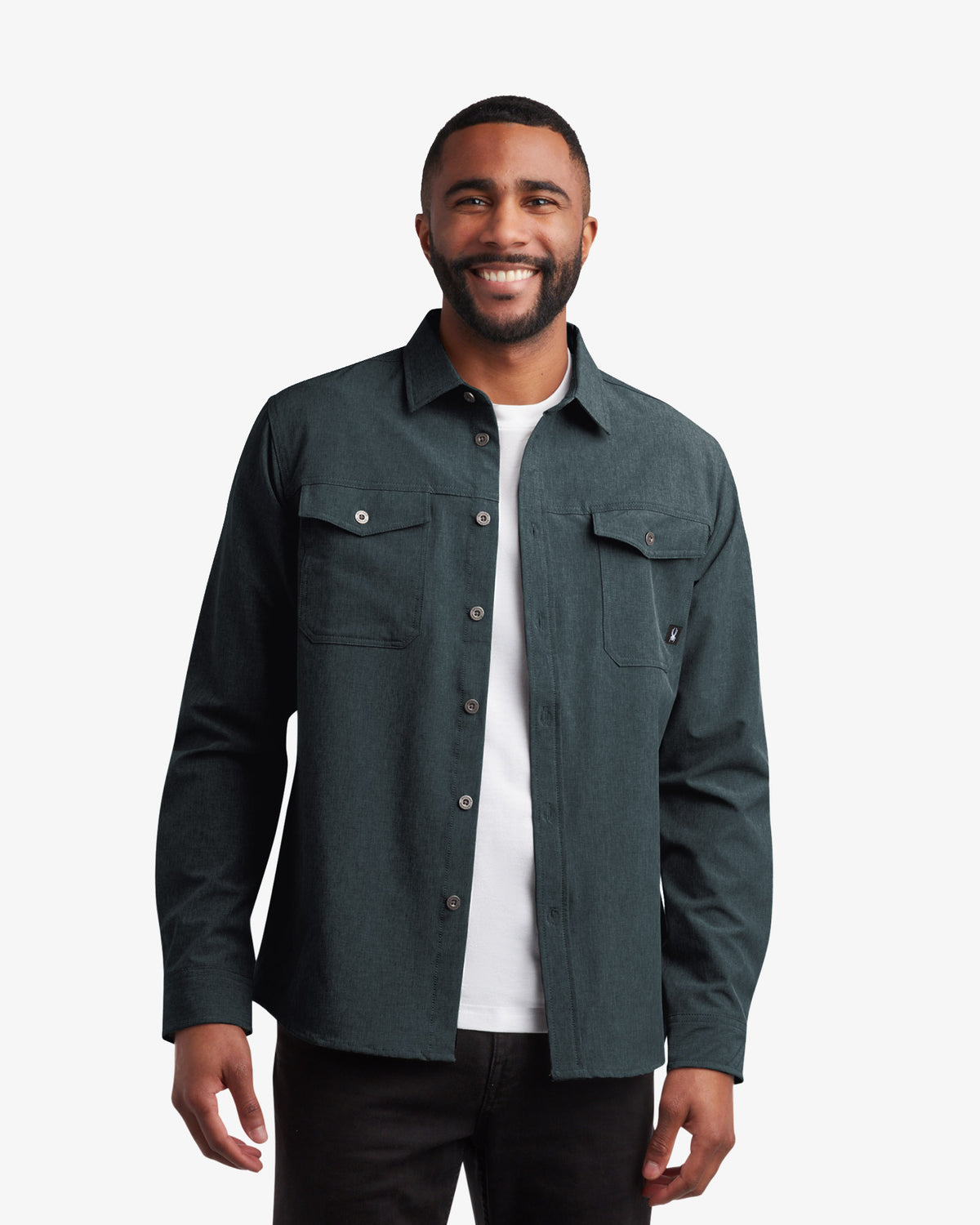 Men's Melange Long Sleeve 2 Pocket