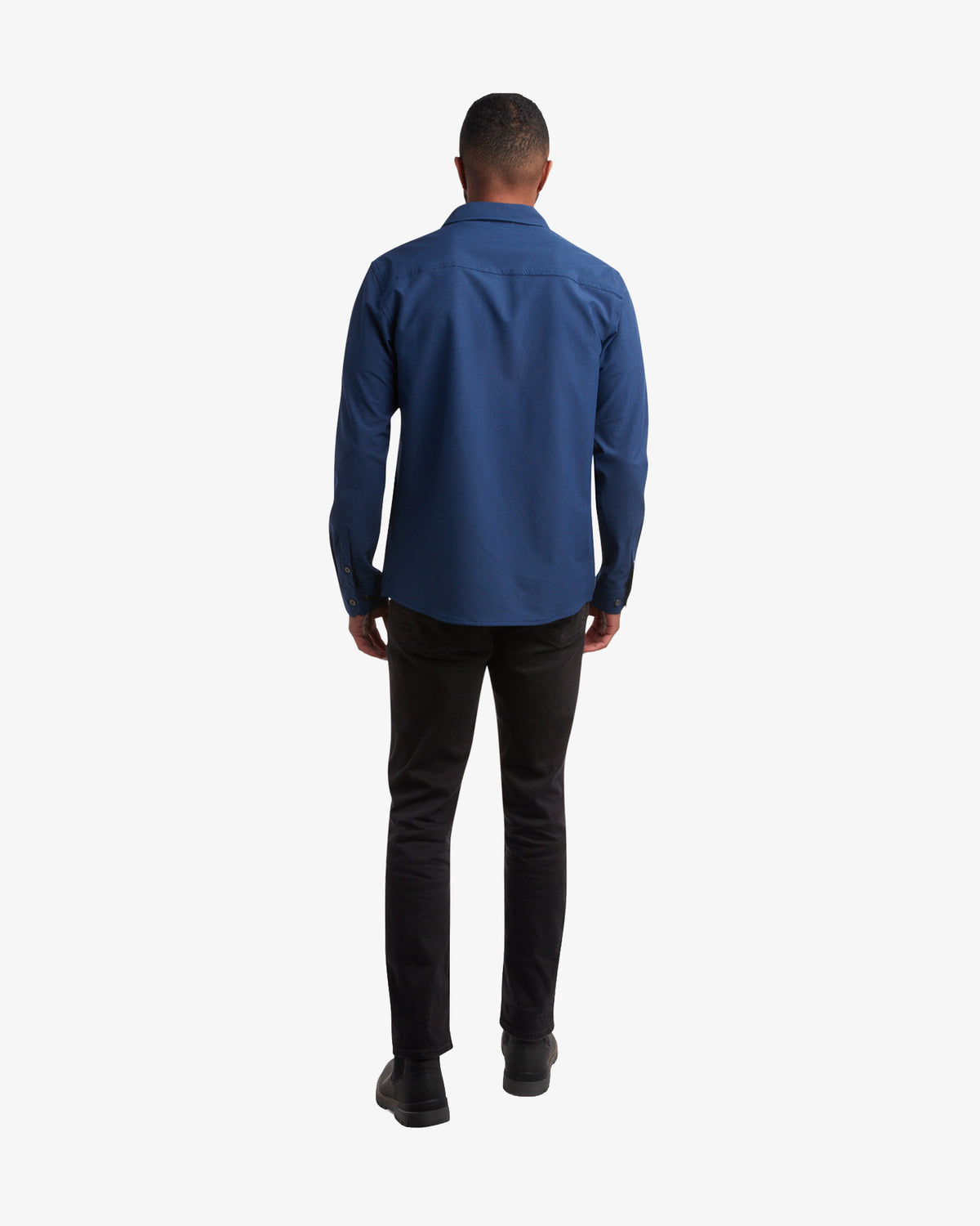 Men's Melange Long Sleeve 2 Pocket Shirt