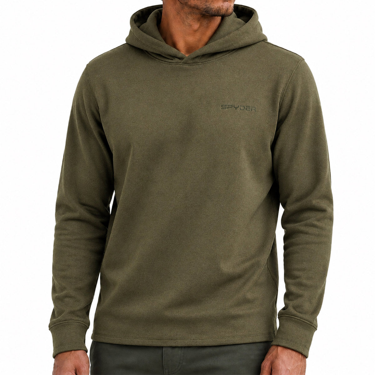 Men's Corduroy Fleece Long-Sleeve Hoodie - Military