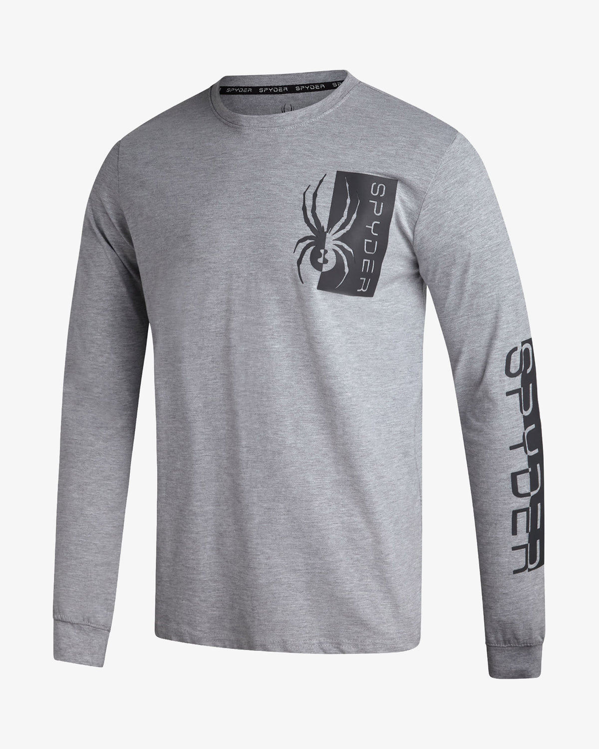 Men's Split Logo Long Sleeve - Heather Gray