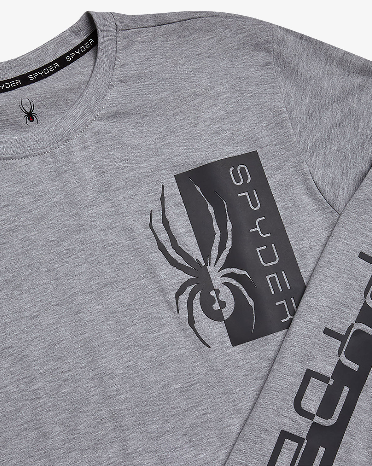 Men's Split Logo Long Sleeve - Heather Gray