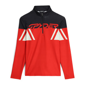 Mens Podium Half Zip T-Neck  - Spyder Red