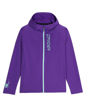 Mens Gridweb Fleece Hoodie - Deep Purple