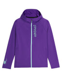 Mens Gridweb Fleece Hoodie - Deep Purple