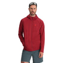 Mens Gridweb Hoodie - Redwood