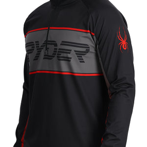 Mens Paramount Half Zip T-Neck - Black