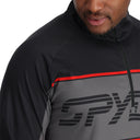 Mens Paramount Half Zip T-Neck - Black