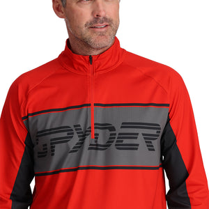 Mens Paramount Half Zip T-Neck  - Volcano