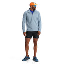 Mens Gridweb Half Zip - Blue Fog