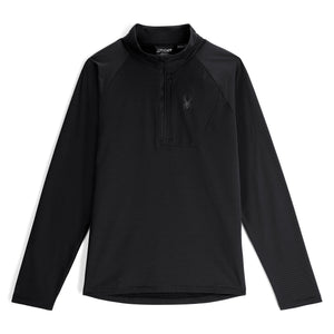 Mens Gridweb Fleece Half Zip Jacket - Black