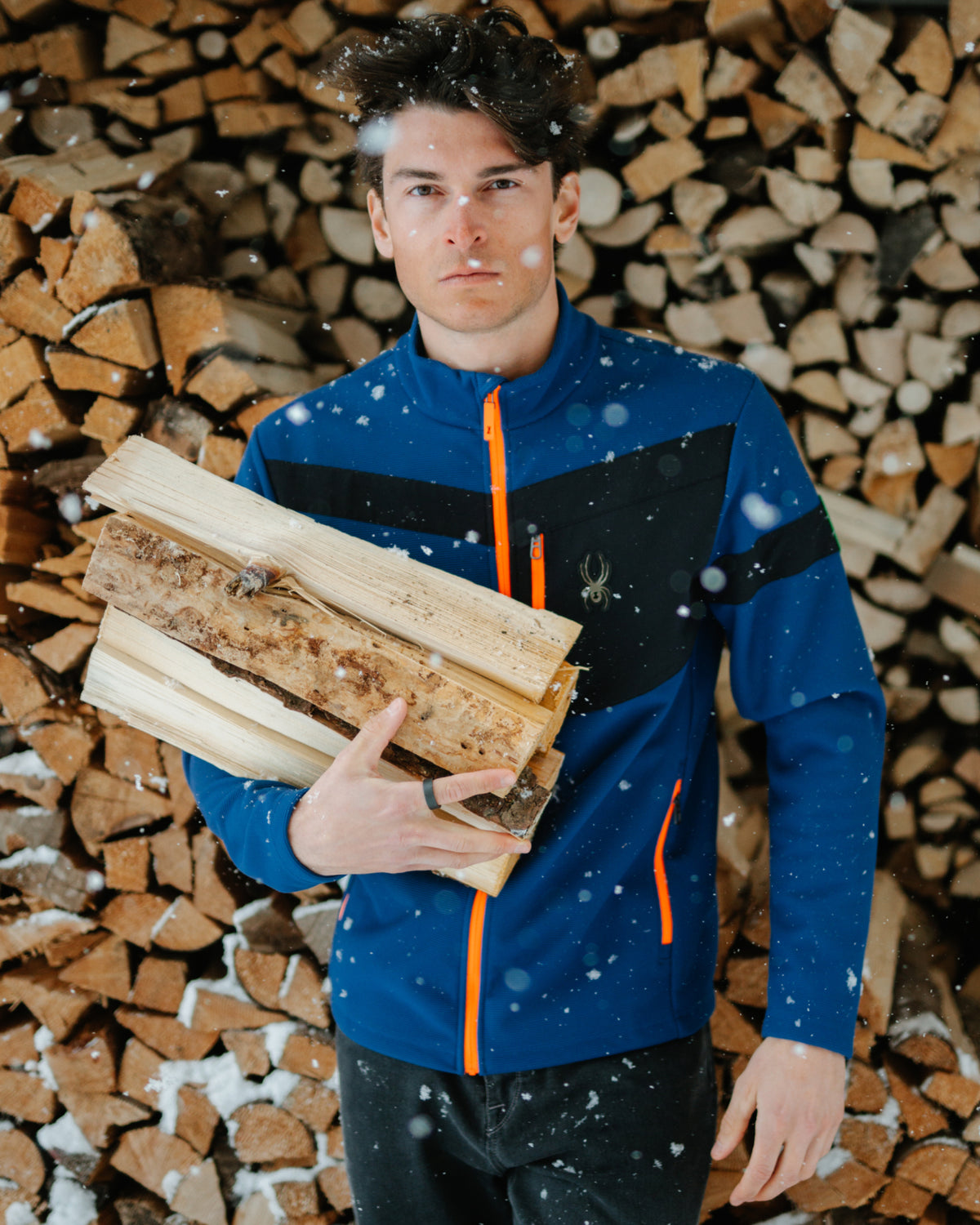 Men's Wengen Sweater Fleece Jacket - Indigo