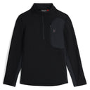 Black quarter zip on a white background.