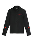 Black jacket with red accents and Spyder logo on a white background