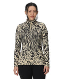 Womens Vivid Half Zip - Animal Print ANIMAL PRINT / XS