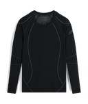 Black long-sleeve compression shirt on a white background