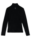 Black long-sleeve shirt with a logo on a white background