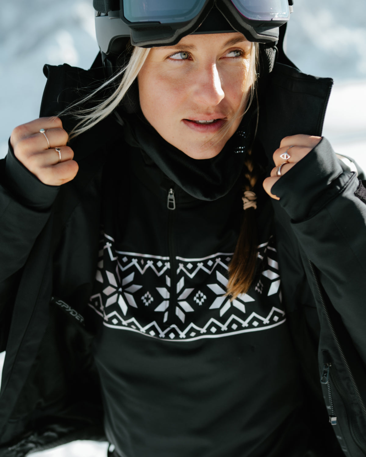 Women's Vivid 1/2 Zip - Black
