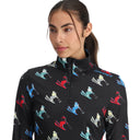 Womens Vivid Half Zip - Black