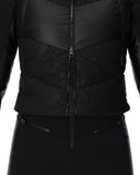 Black jacket with a zipper on a white background