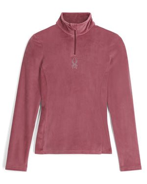 Maroon long-sleeve shirt with a logo on a white background