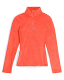 Orange long-sleeve shirt with a brand logo on a white background