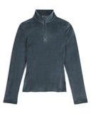 Dark gray long-sleeve shirt with a zipper on a white background