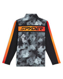 Long-sleeve shirt with Spyder logo on a white background