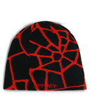 Mens Reversible Web Beanie - Spyder Red