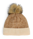 Womens Plait Pom Hat - Sanddune