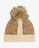 Women's Plait Pom Hat - Sanddune