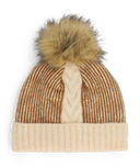 Womens Plait Pom Hat - Sanddune