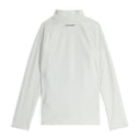 White fleece with spyder logo on a white background.