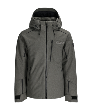 Gray jacket with a hood on a white background