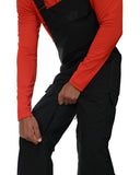 Person wearing a red long-sleeve shirt and black pants on a white background