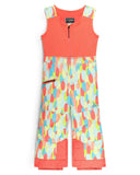 Colorful sleeveless jumpsuit with a patterned design on a white background