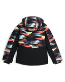Colorful patterned hoodie on a white background