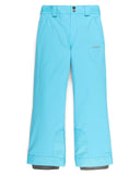 Light blue ski pants on a white background