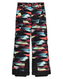 Colorful patterned pants on a white background