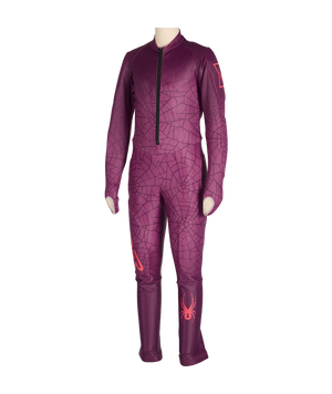 Purple race suit on a white background.