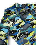 Boys International Half Zip T-Neck - Cobalt Mountain Clouds