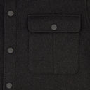 Men's Sweater Fleece Shacket - Black