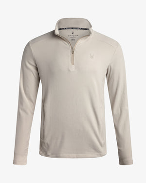 Men's Corduroy Double Knit Quarter Zip - Bone
