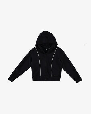 Women's Scuba Zip Hoodie - Black