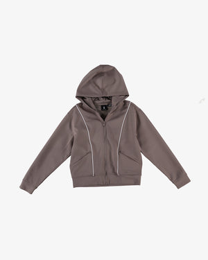 Women's Scuba Zip Hoodie - Driftwood