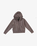 Women's Scuba Zip Hoodie - Driftwood