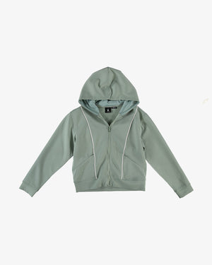 Women's Scuba Zip Hoodie - Seagrass