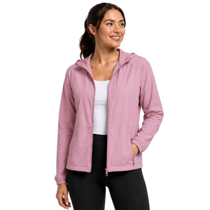 Women's Twill Full Zip Jacket - Mauve