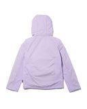 Lavender hooded jacket on a white background