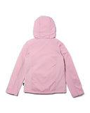Pink jacket with a hood on a white background